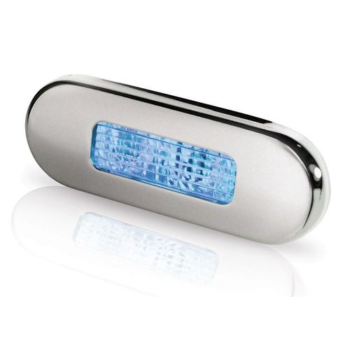Hella LED Stufenleuchte blau rostfrei satiniert