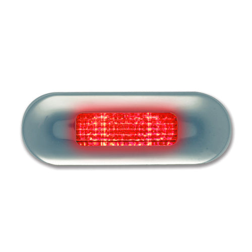 Hella LED Stufenleuchte rot rostfrei poliert