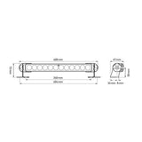 Hella LED Light Bar 2200 Lumen, Marine Deckscheinwerfer, weiß, schlankes Design