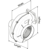 Johnson Marine Radialgebläse 24V Flanschmontage Edelstahl, Gebläse Motorraumbelüftung, extra hochbelastbar