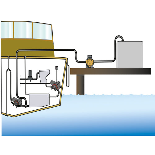 Johnson diaphragm pump self-priming 24V, wastewater pump, quiet operation and easy maintenance