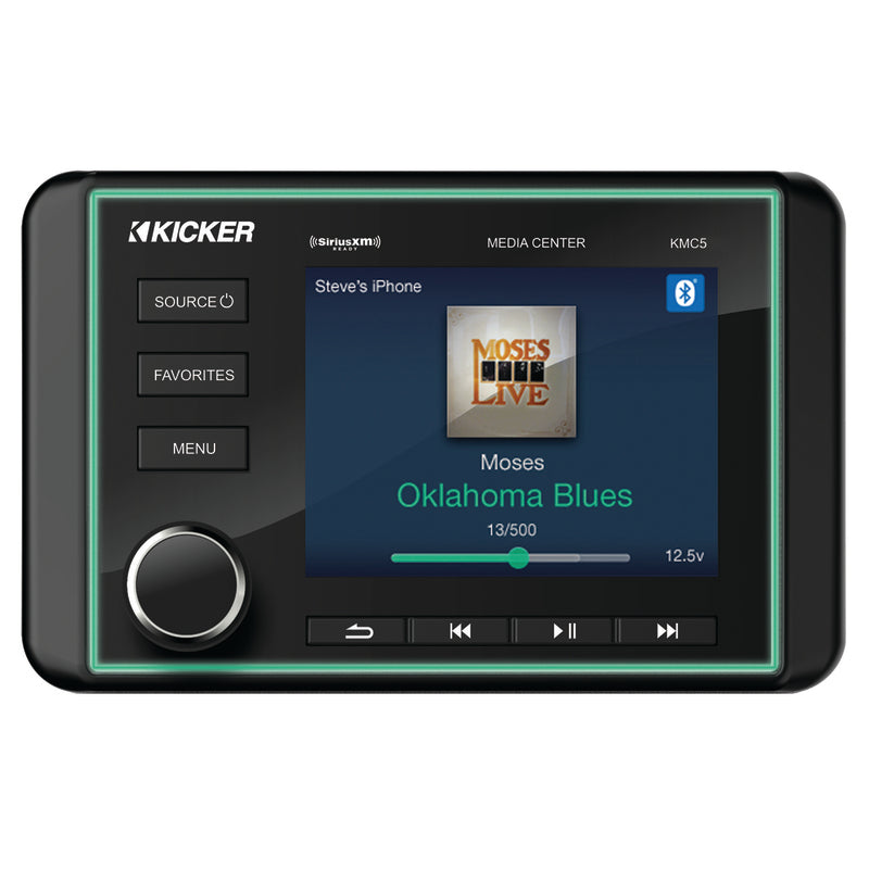 Kicker Marine Audio 6-Kanal Quelleneinheit mit Bluetooth und USB, Marine Media Center, IP66 wasserfestes Premium Audio-System