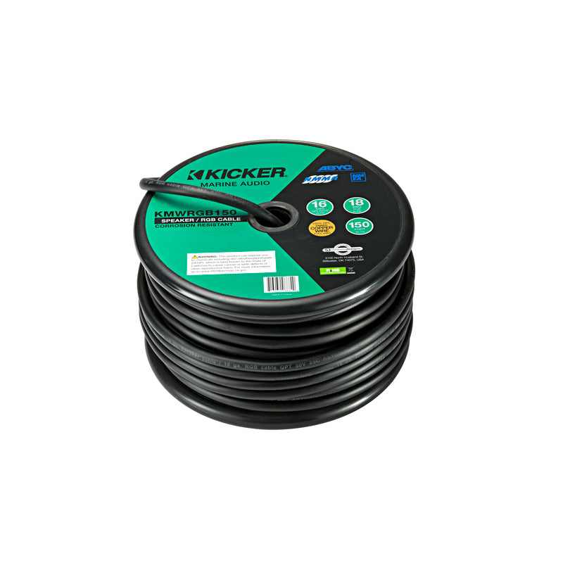 KICKER Lautsprecherkabel Marine Audio, RGB-Kabel, wetterfestes OFC-Material, Preis pro Meter