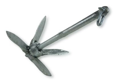 Klappanker 12kg verzinkt mit schmalen Flunken