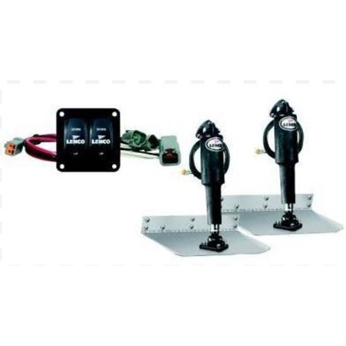 Lenco Trimmklappen-Set 9'x12' Edelstahl, Bootstrimmkit, integrierte Schalter und Stromanschluss inklusive
