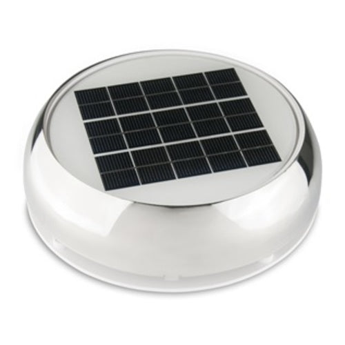 Marinco Solar Fan 4' White Day/Night Fan, Solar Fan, Quiet and Removable Without Tools