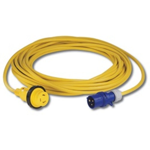 Marinco Netzkabel 16A 230V 10 Mtr, Stromkabel mit LED-Leistungsanzeige, hochwertige marine Konstruktion