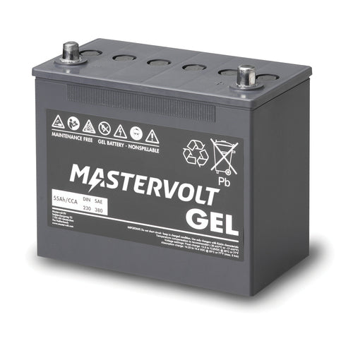 Mastervolt Gel-Batterie 12V 55Ah, wartungsfrei, schnelle Aufladung