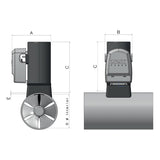 MAXPOWER Bugstrahlruder CT100 12V Ø185