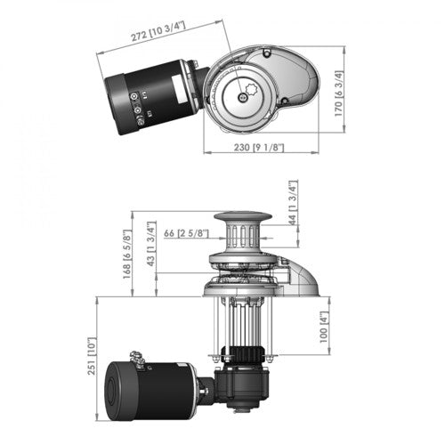 Maxwell verti. Ankerwinde mit Spill, RC10-8, 12V