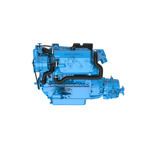 Nanni diesel engine 4-cylinder in-line engine gearbox TM345H, four-stroke diesel, closed cooling circuit with heat exchanger, sail drive, low emission