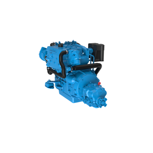 Nanni diesel engine 4-cylinder in-line engine gearbox TM345H, four-stroke diesel, closed cooling circuit with heat exchanger, sail drive, low emission