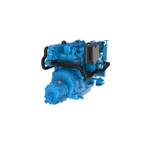 Nanni diesel engine 4-cylinder in-line engine gearbox TM345H, four-stroke diesel, closed cooling circuit with heat exchanger, sail drive, low emission