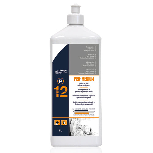 NAUTICclean Politur mittel Schleifkraft silikonfrei, Marinepolitur, hoher Glanz 1 L