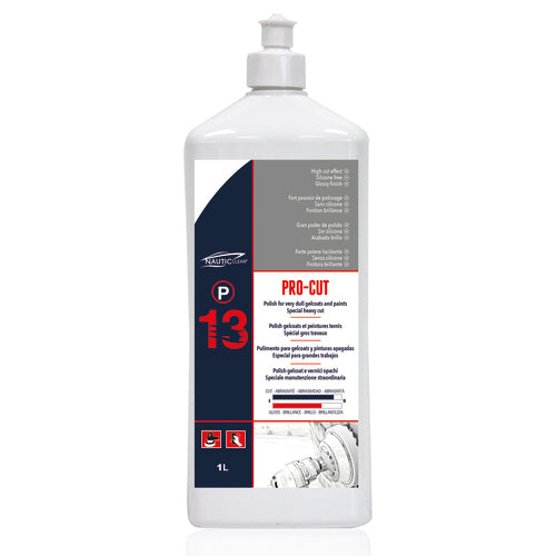 NAUTICclean Politur schleifend Silikon-frei, Poliermittel, starke Polierkraft für matte Gelcoats und Lackierungen 1 L