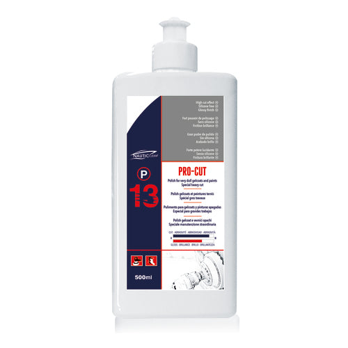 NAUTICclean Politur starke Polierkraft silikonfrei, Schleifpolitur, für matte Gelcoats und Lackierungen 500 ML