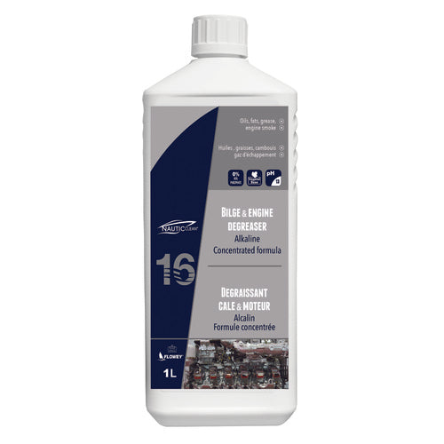 NAUTICclean Entfetter Alkalisch konzentriert, Bilgen- & Motorreiniger, umweltfreundlich 1 L
