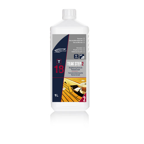 NAUTICclean Teak Aufheller 1 L, Holzentgrauer, Greift Edelstahl & Fugen nicht an