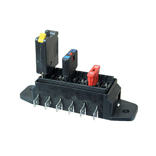 Philippi Sicherungshalter 6-fach Flachstecker, Sicherungsblock, beidseitiger Anschluss
