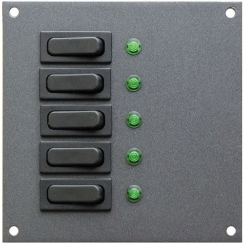 Philippi Stromkreisverteiler 5 Kreise mit thermischen Sicherungsautomaten, Elektroverteiler, individualisierbare Wippenschalter