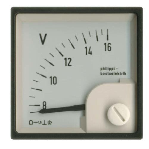 Philippi Voltmeter 15V SQS48/8-16V, Spannungsmesser, Neues Modell für zuverlässige Messungen