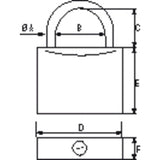 PLASTIMO Schlösser Set 3x 30mm, Sicherheitsschloss, inkl. 1 Schlüssel