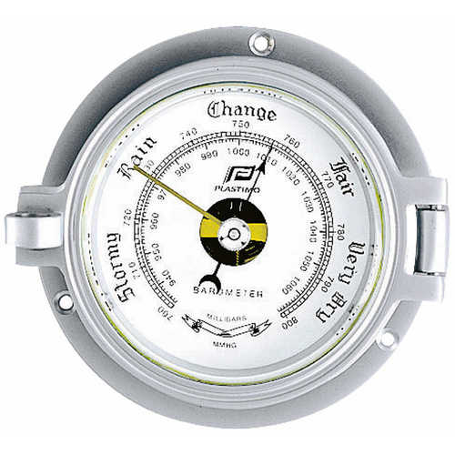 PLASTIMO Barometer 3 Zoll Chrom Matt, Wetterinstrument, Neues Modell