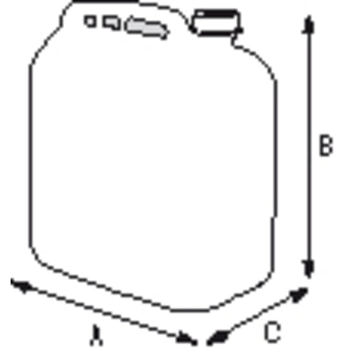 Plastimo Benzinkanister 20 Ltr hochdichtes Polyethylen, Kraftstoffbehälter, erhöhte Stabilität mit Tülle