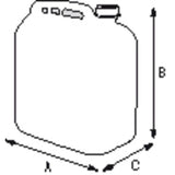 Plastimo Benzinkanister 20 Ltr hochdichtes Polyethylen, Kraftstoffbehälter, erhöhte Stabilität mit Tülle