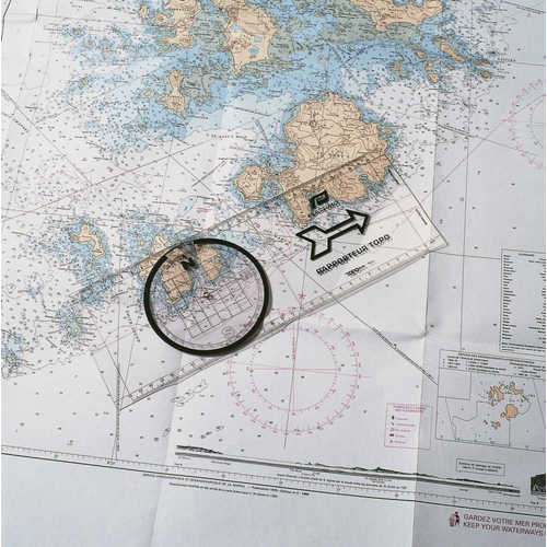 Plastimo Kurslineal bretonisch, Navigationslineal, Modell XYZ123 Schwarz