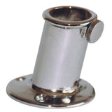 Plastimo Flaggenstock Chrom beschichtet, Flaggenhalter, Modell XYZ123, Schwarz, Ø 25 mm