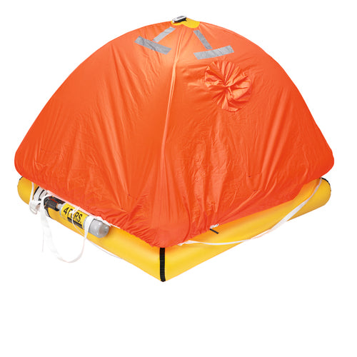 Plastimo Rettungsinsel Küstennavigation ISO 9650-2, 4 Personen, orange fluoreszierendes Dach