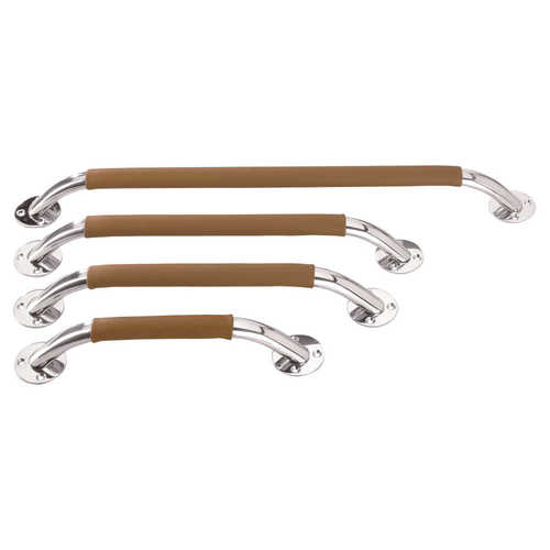 PLASTIMO handrail stainless steel leather cover 585 mm, railing handle, model XYZ123