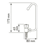 Plastimo cold water tap, rotating and foldable, faucet, model XYZ123, elegant black