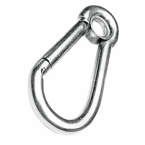 PLASTIMO Karabinerhaken geschlossene Öse 10mm, Sicherheitshaken, Modell XYZ123 Schwarz