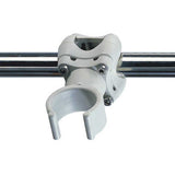 PLASTIMO Plastikclip hellgrau Halterung, Kunststoffclip, neues Modell XYZ123