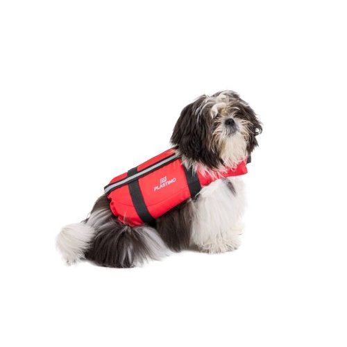 Plastimo Hundeschwimmweste S, Rettungsweste, Auftrieb durch weichen Schaumstoff, reflektierende Bänder, für Hunde und Katzen