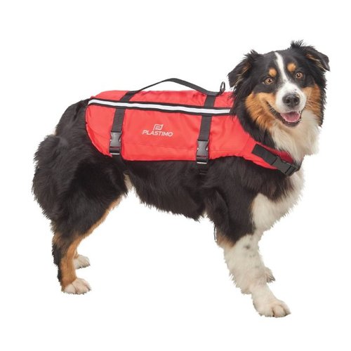 Plastimo Rettungsweste Hund XL, schwimmfähige Sicherheitsweste, Schnellverschlüsse & Reflektoren