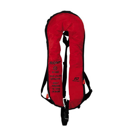 Plastimo Rettungsweste aufblasbar 275N, Sicherheitsweste rot, für Berufsschifffahrt