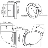 Plastimo Schlauchanschluss Modell XYZ123, 4 Zoll Durchmesser, robustes Design für sicheres Arbeiten