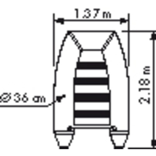 Plastimo Schlauchboot 220SH Verstärktes Gewebe, Bootsschlauch, Optimale Raumnutzung und Gleitfähigkeit