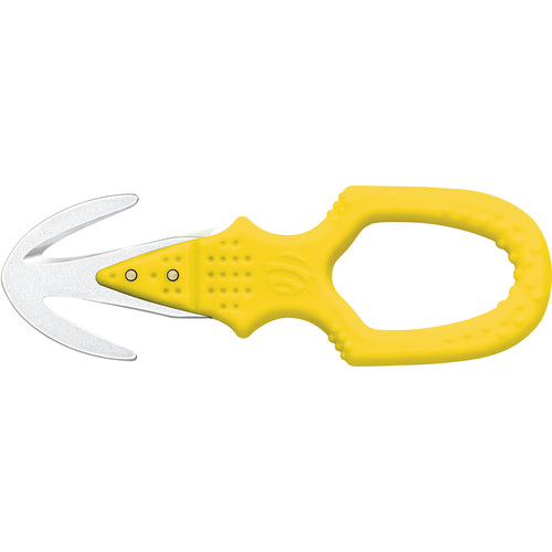 Plastimo Sicherheitsmesser rostfreier Stahl, Notfallmesser, ergonomischer rutschfester Griff mit Halterung