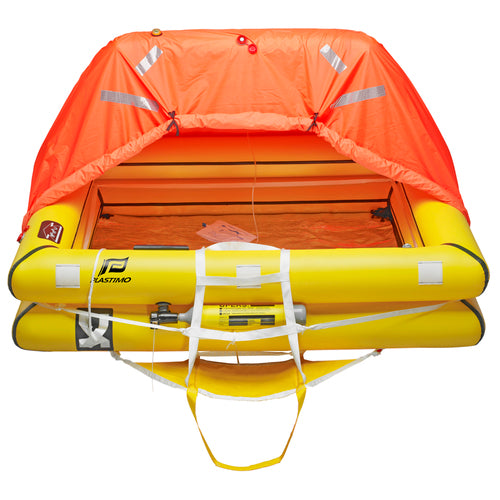 Plastimo Rettungsinsel Transocean ISAF, 6 Personen, über 24 Stunden, Notfallpaket, selbstaufrichtend, leuchtendes Dach