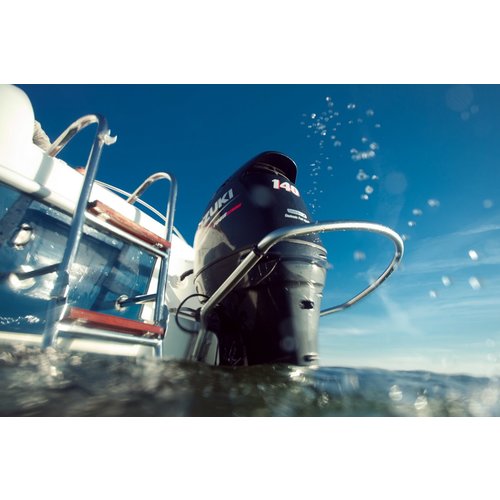 PLASTIMO Schleppgestänge TurboSwing® XXL, Anhängerkupplung Wakeboarding Wasserski Funtubing, Edelstahl 316L USP: Einfache Montage an Außenbordmotor