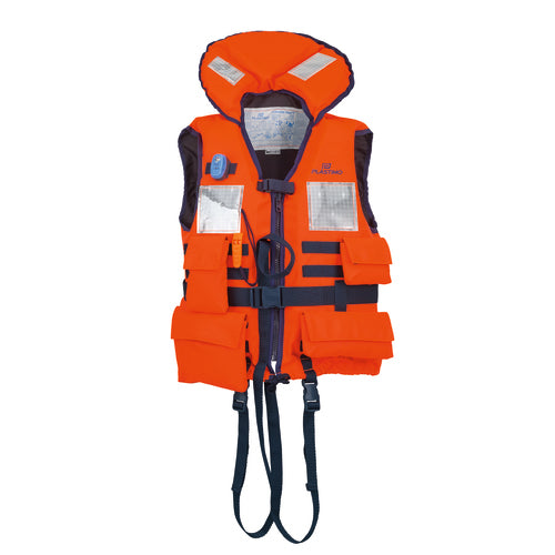 PLASTIMO Rettungsweste 150N L + Licht, Schwimmweste, Neu-Modell Ideal für Sicherheit