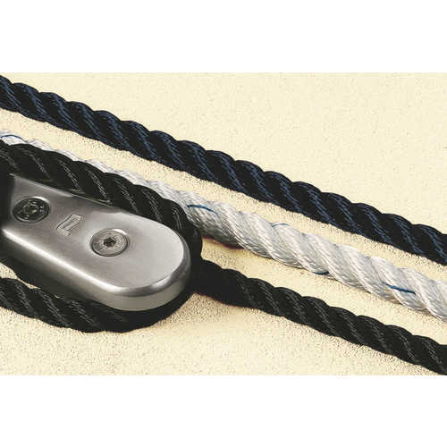 PLASTIMO Leine 16 mm Schwarz, Polyesterleine, robustes 3-Schaft-Design