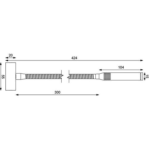 Prebit LED-Flexleuchte 07, 500mm, chrom-glanz/Lede