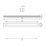 Prebit LED-Unterbauleuchte UB01-1, 300mm, chrom-gl