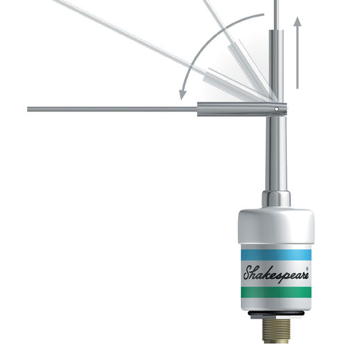 Shakespeare UKW Antenne 3dB 0.9m Edelstahl, Funkantenne, Lift'n'Lay Design