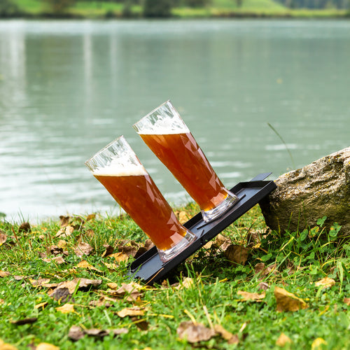 Silwy Biergläser Set Hightech Magnet-Kunststoff 6x0,5l, Trinkbecher Magnetgläser rutschfest bruchsicher innovativ Made in Germany